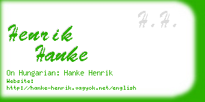 henrik hanke business card